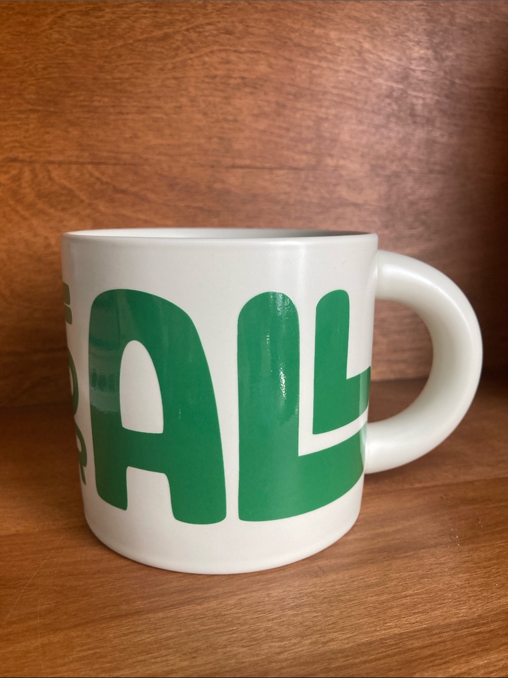 Starbucks Green and White COFFEE FOR ALL Mug CLK25 NWT